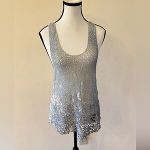 Suzy Shier Boho Crochet Racerback Top